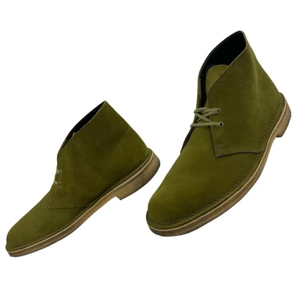 Clark’s Green Suede Leather Chukka Boots Men’s Size 8.5M